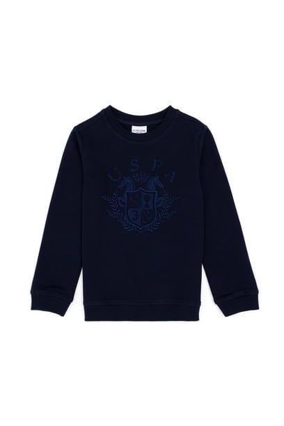 Erkek Çocuk Lacivert Bisiklet Yaka Sweatshirt