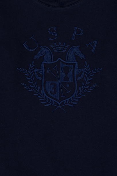Erkek Çocuk Lacivert Bisiklet Yaka Sweatshirt