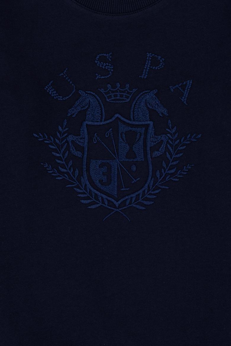 Erkek Çocuk Lacivert Bisiklet Yaka Sweatshirt - 50290641008