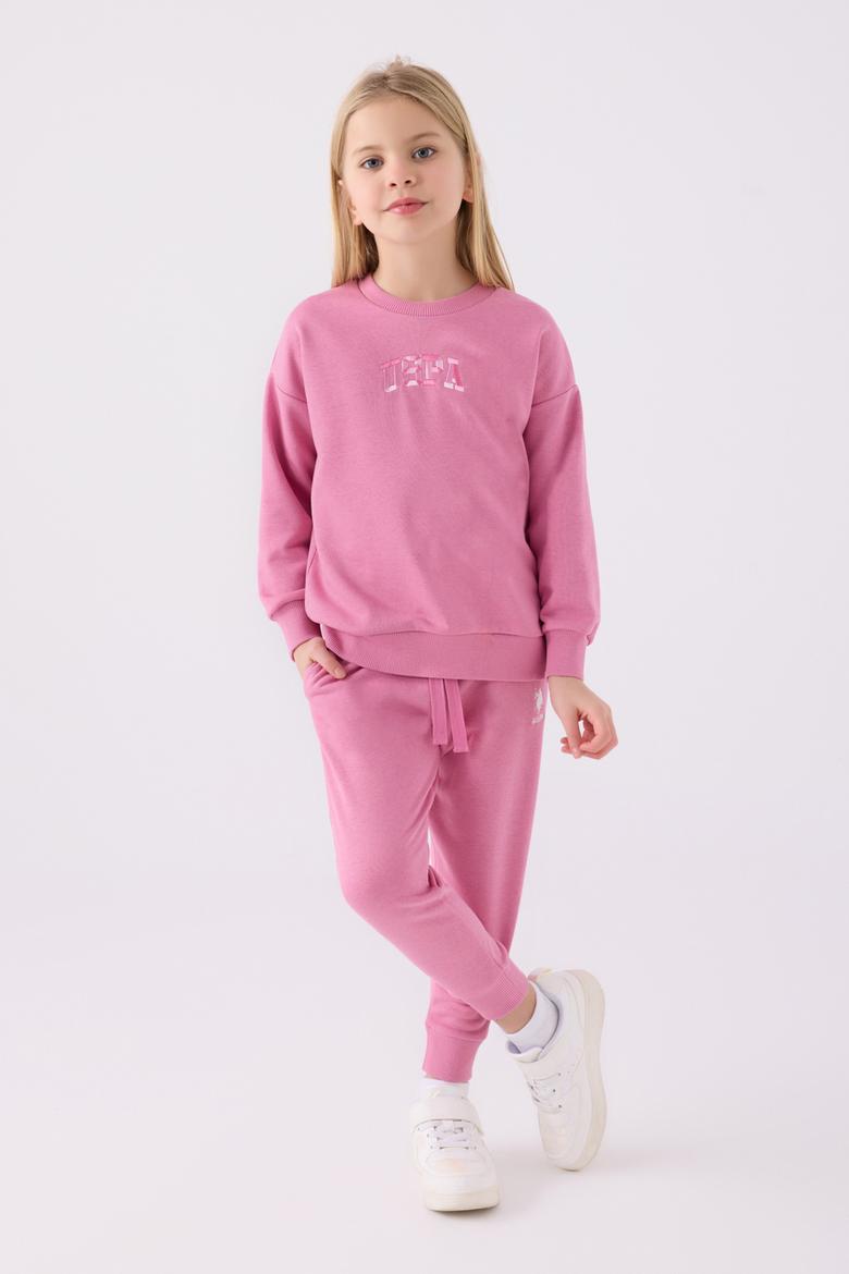 Kız Çocuk Pembe Pijama Takımı