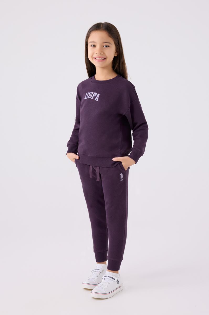 Kız Çocuk Mor Pijama Takımı