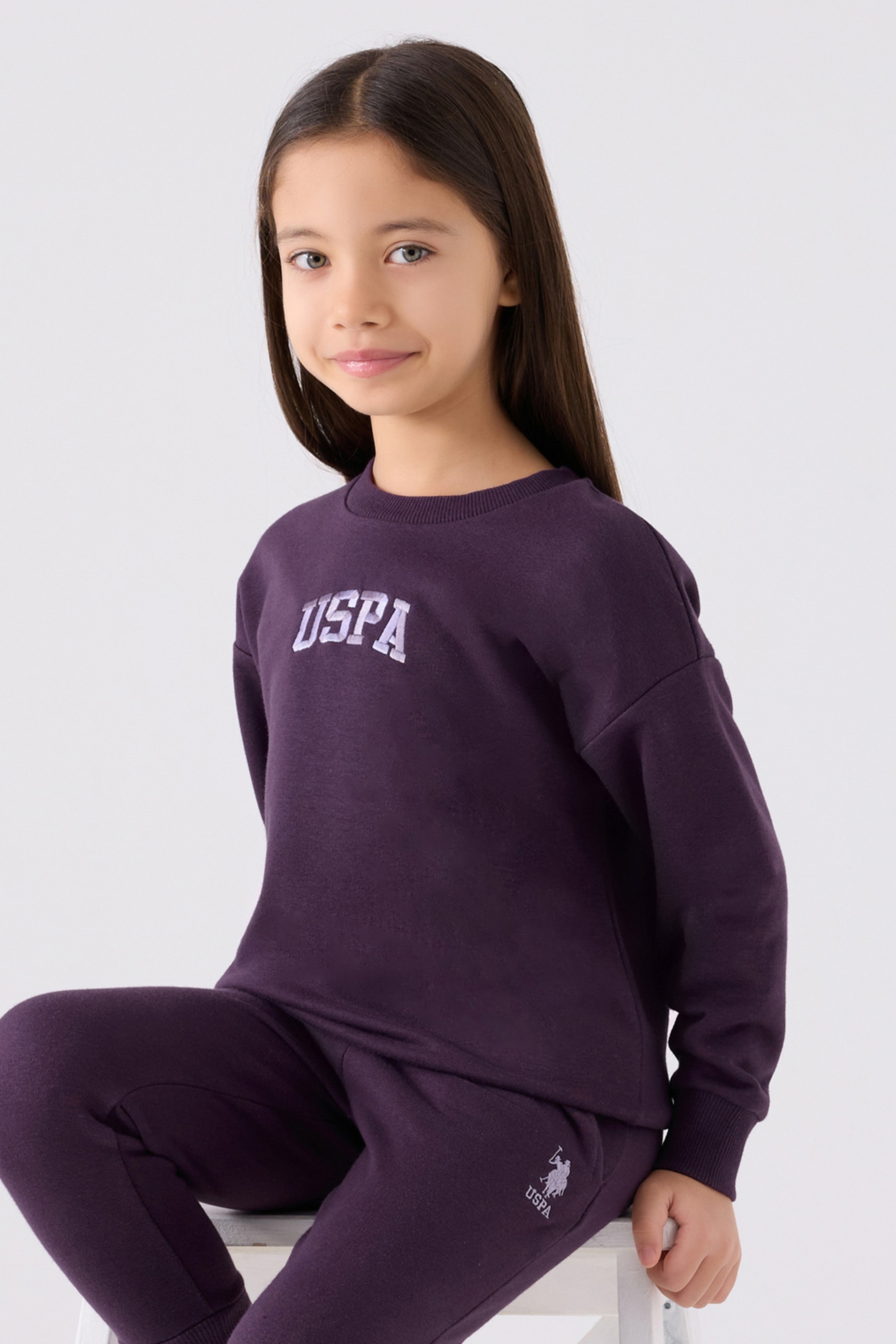Kız Çocuk Mor Pijama Takımı