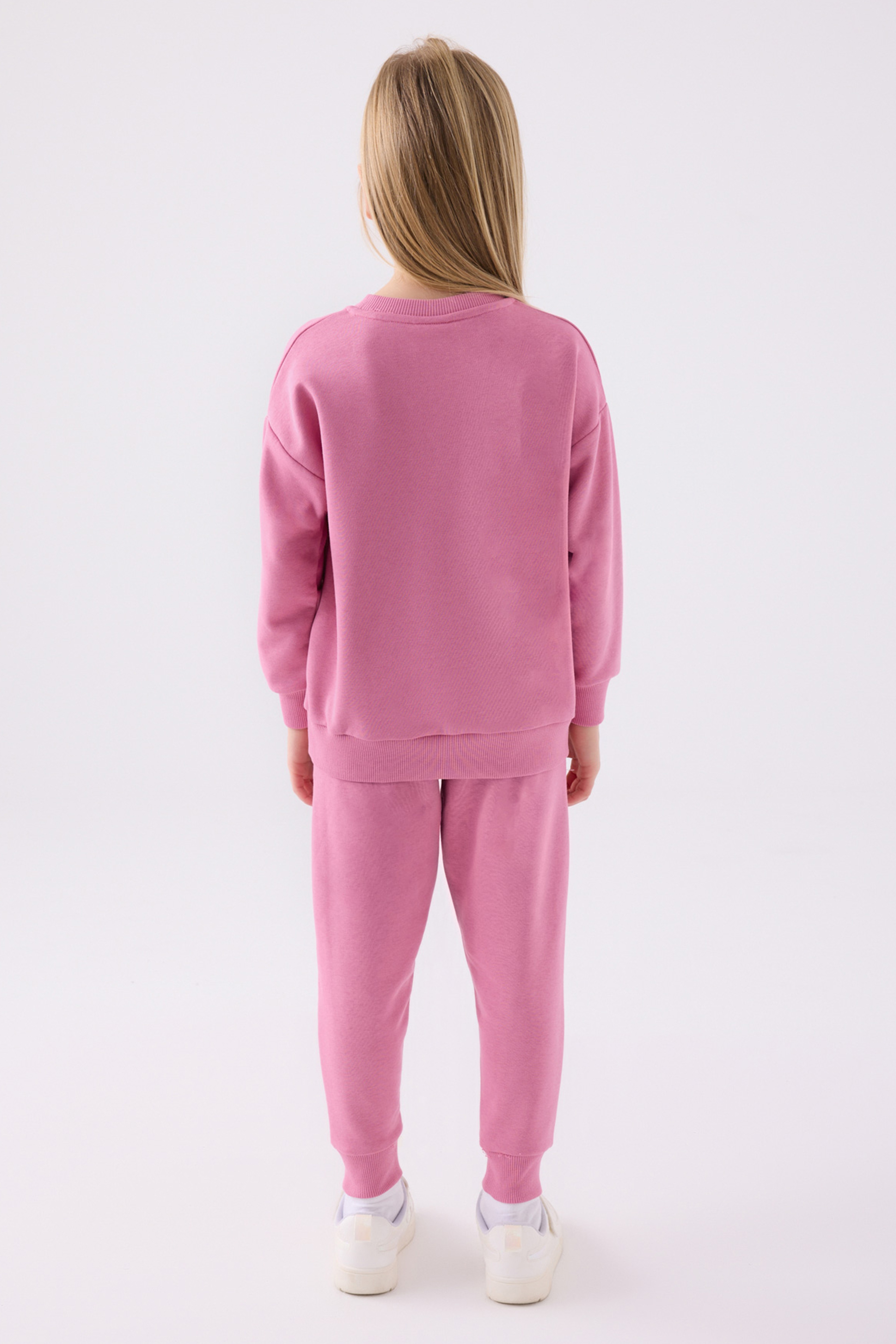 Kız Çocuk Pembe Pijama Takımı