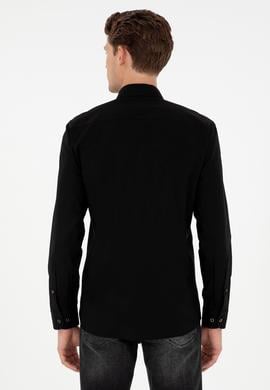 Erkek Siyah Uzun Kollu Basic Gömlek - 50295675075