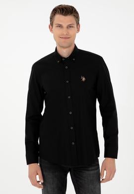 Erkek Siyah Uzun Kollu Basic Gömlek - 50295675075