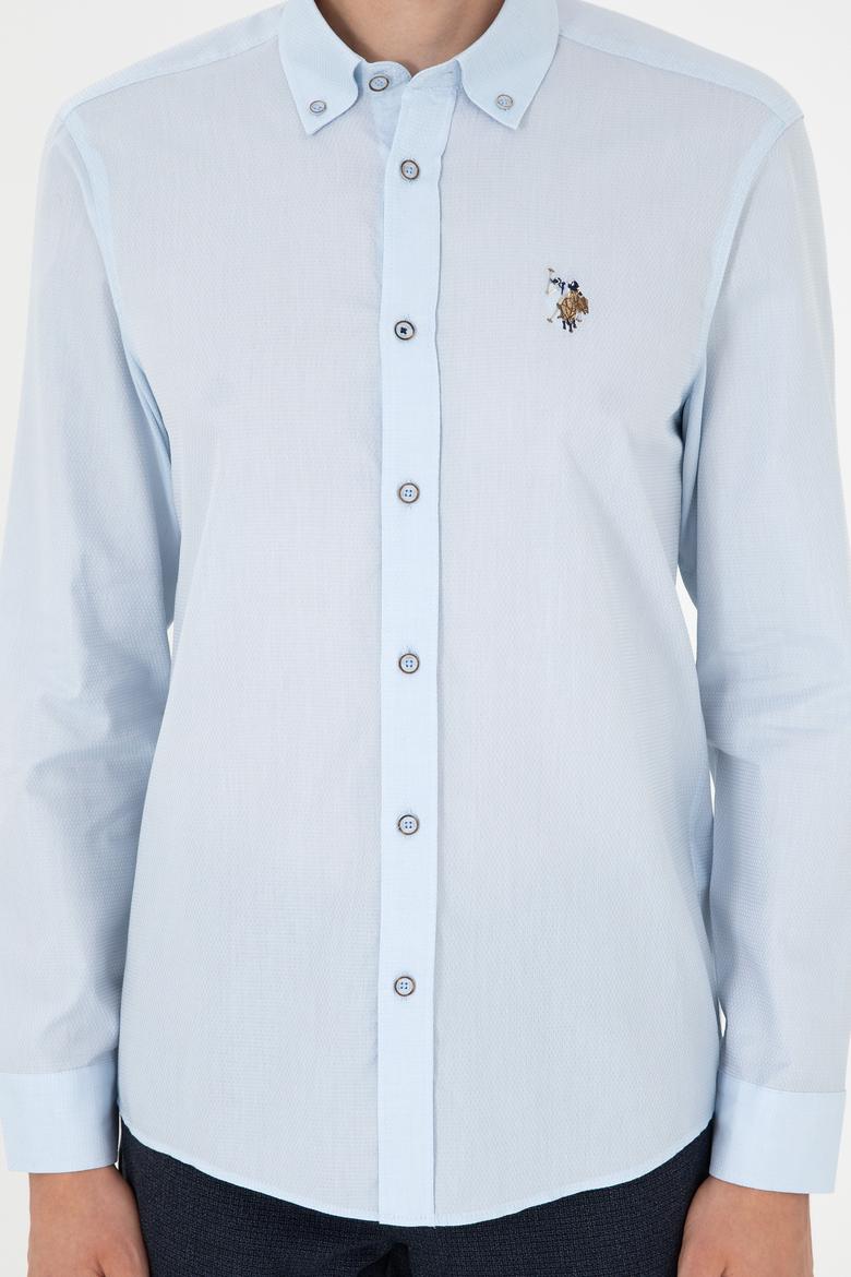 Erkek Açık Mavi Uzun Kollu Basic Gömlek - 50295675001