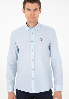 Erkek Açık Mavi Uzun Kollu Basic Gömlek - 50295675001