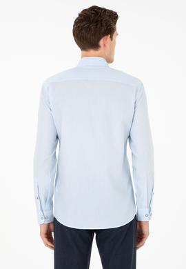 Erkek Açık Mavi Uzun Kollu Basic Gömlek - 50295675001