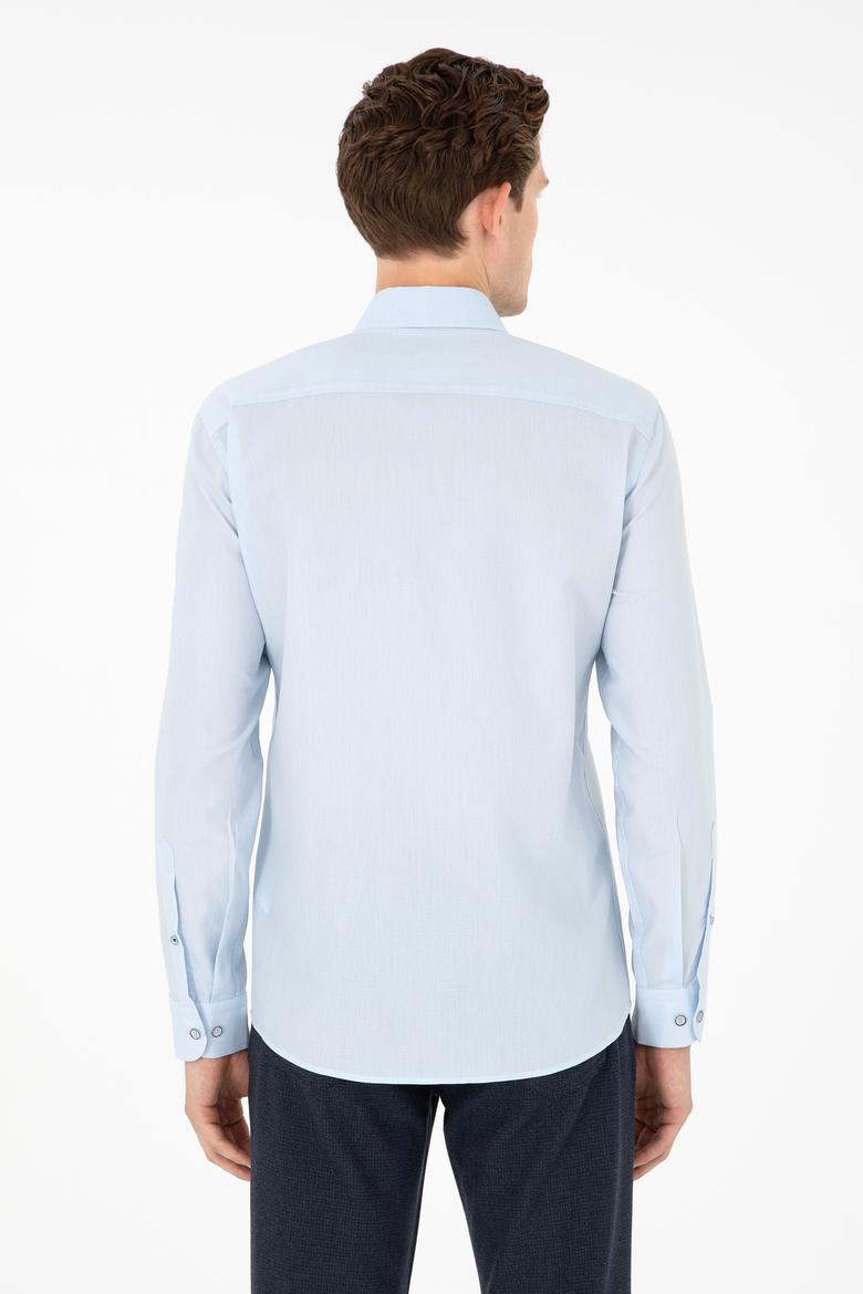 Erkek Açık Mavi Uzun Kollu Basic Gömlek - 50295675001