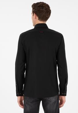 Erkek Siyah Uzun Kollu Basic Gömlek - 50293847091