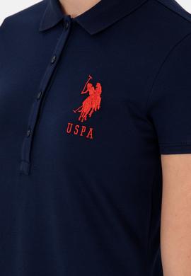 Kadın Lacivert Polo Yaka Mini Boy Örme Elbise - 50280064016