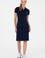 Kadın Lacivert Polo Yaka Mini Boy Örme Elbise