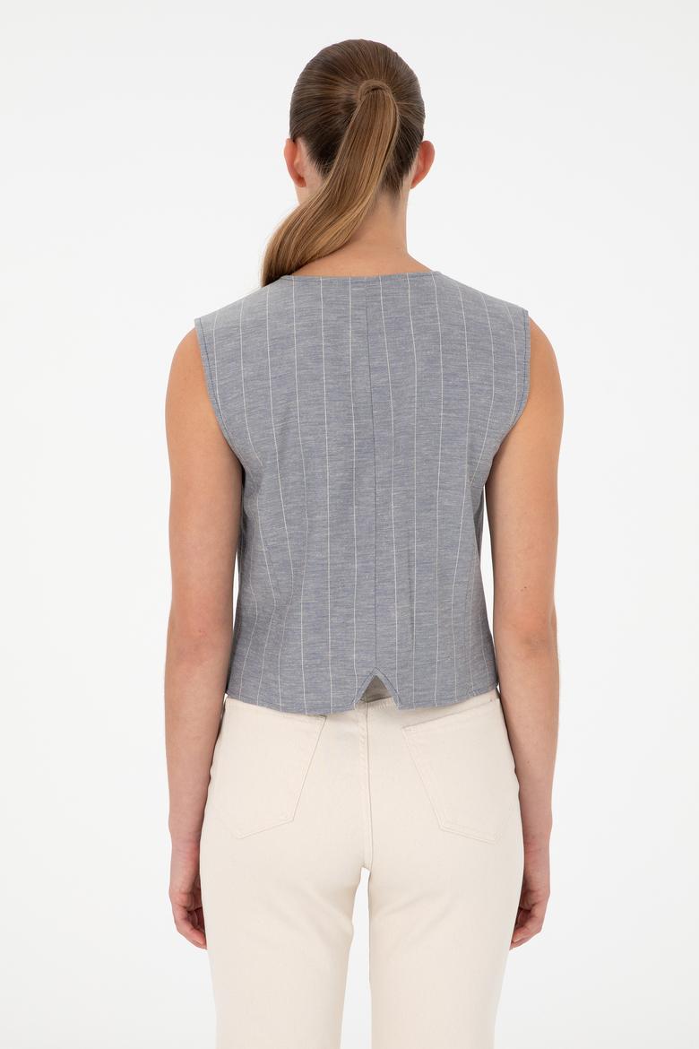 Kadın Mavi Yelek - 50284655068