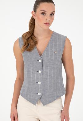 Kadın Mavi Yelek - 50284655068