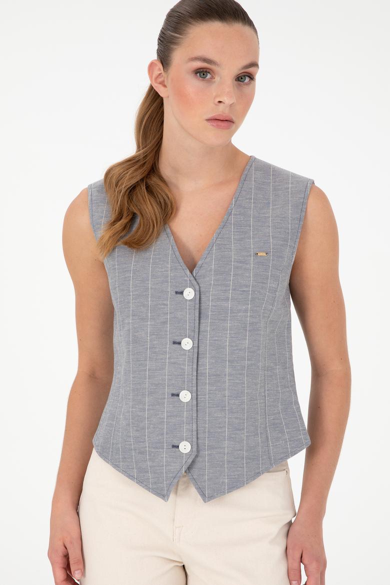 Kadın Mavi Yelek - 50284655068