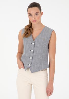 Kadın Mavi Yelek - 50284655068