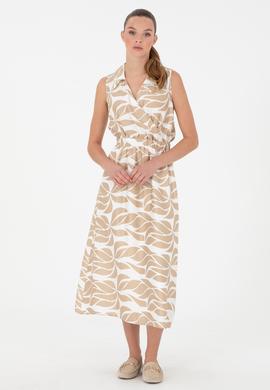 Kadın Haki Midi Boy Dokuma Elbise - 50289476005