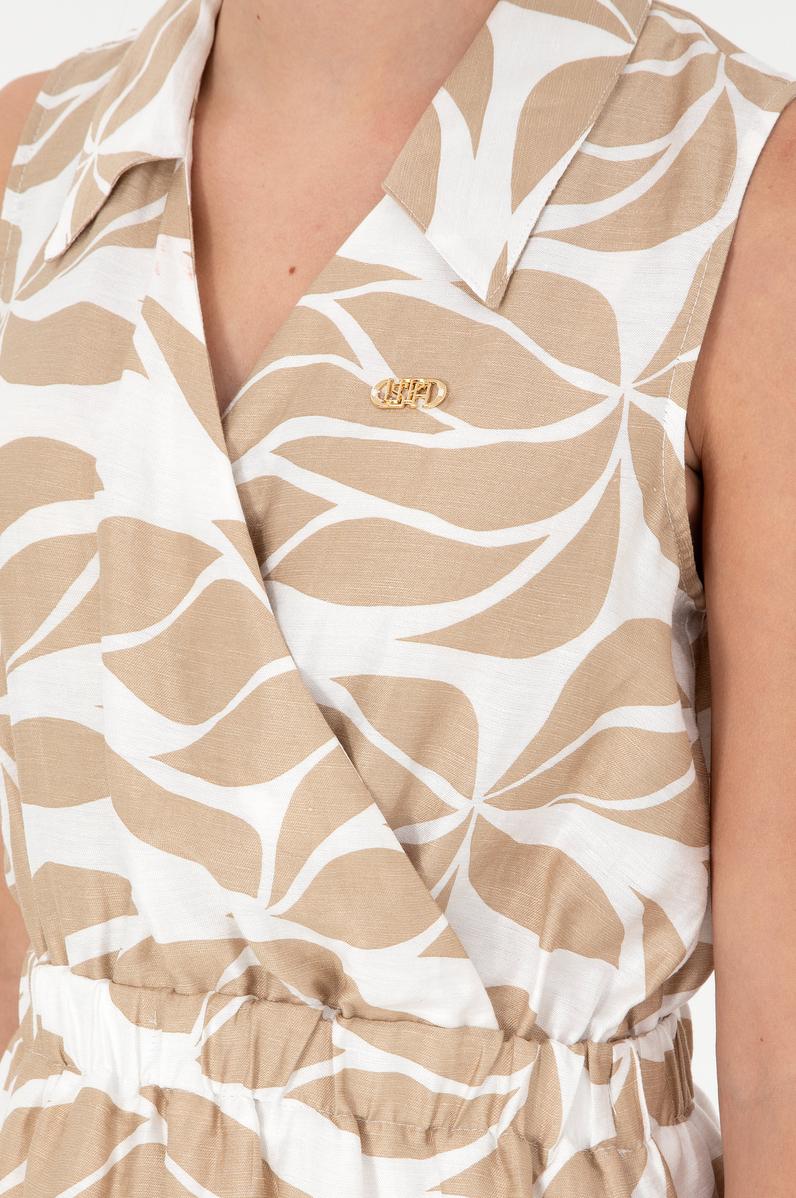 Kadın Haki Midi Boy Dokuma Elbise