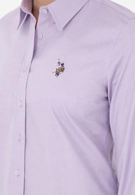 Kadın Lila Uzun Kollu Basic Gömlek - 50295710029