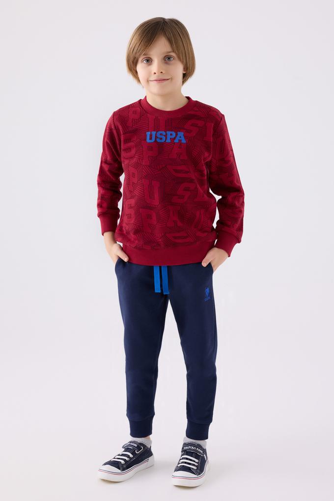 Erkek Çocuk Bordo Pijama Takımı