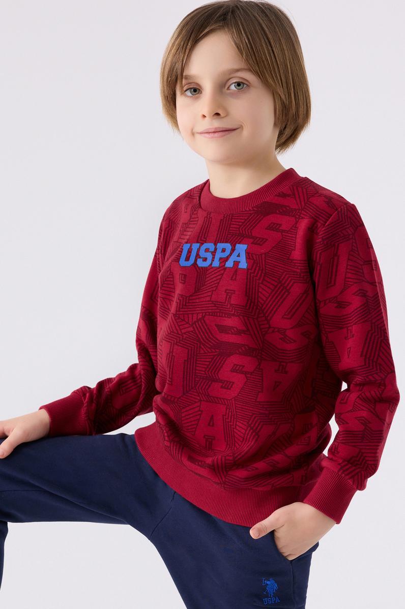 Erkek Çocuk Bordo Pijama Takımı