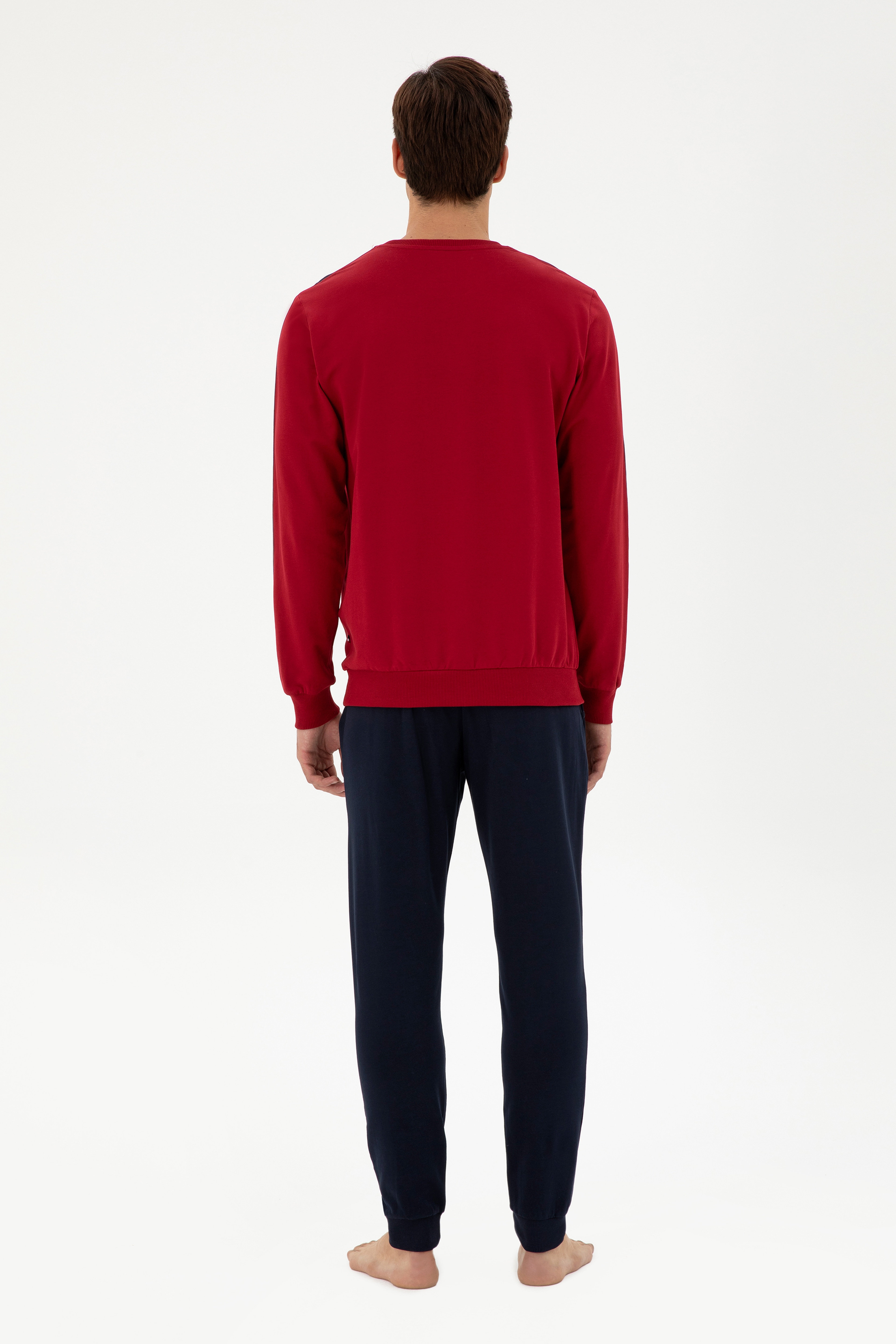 Erkek Bordo Pijama Takımı - Image 4