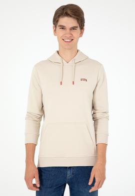 Erkek Kapüşonlu Taş Basic Şardonlu Sweatshirt - 50295176103