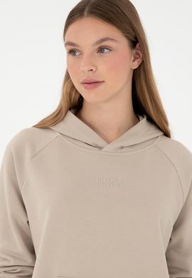Kadın Taş Kapüşonlu Sweatshirt - 50296944024