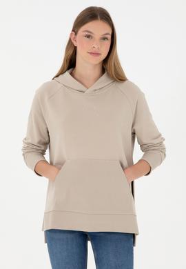 Kadın Taş Kapüşonlu Sweatshirt - 50296944024