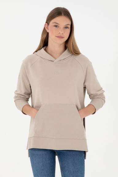 Kadın Taş Kapüşonlu Sweatshirt