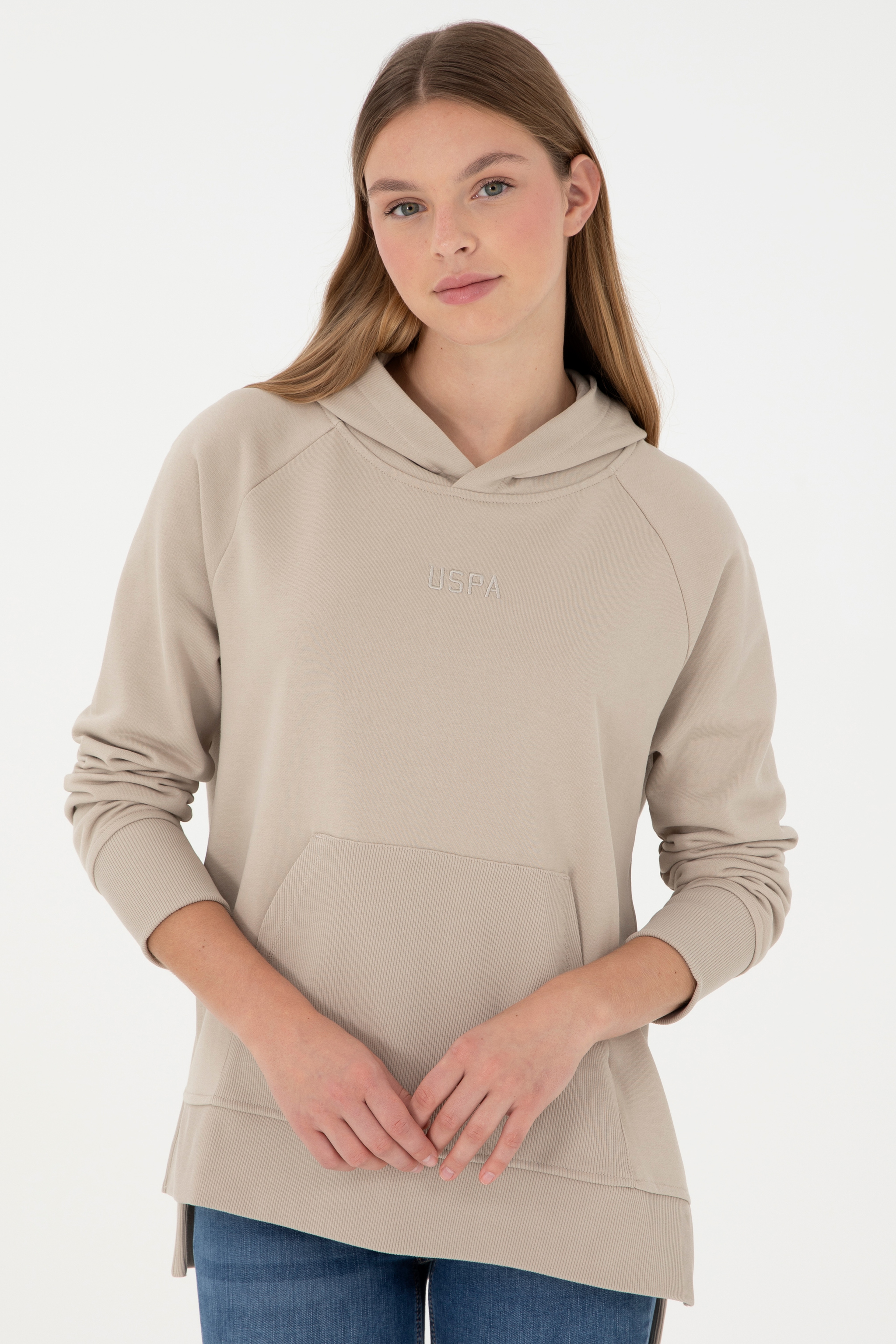 Kadın Taş Kapüşonlu Sweatshirt