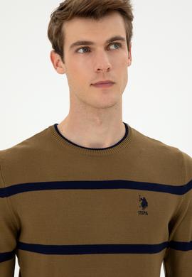 Erkek Haki Bisiklet Yaka Kazak - 50297039007