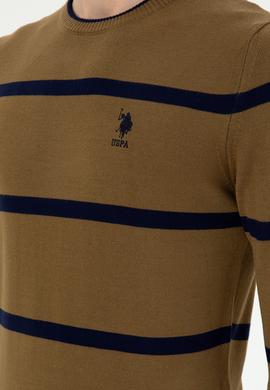 Erkek Haki Bisiklet Yaka Kazak - 50297039007