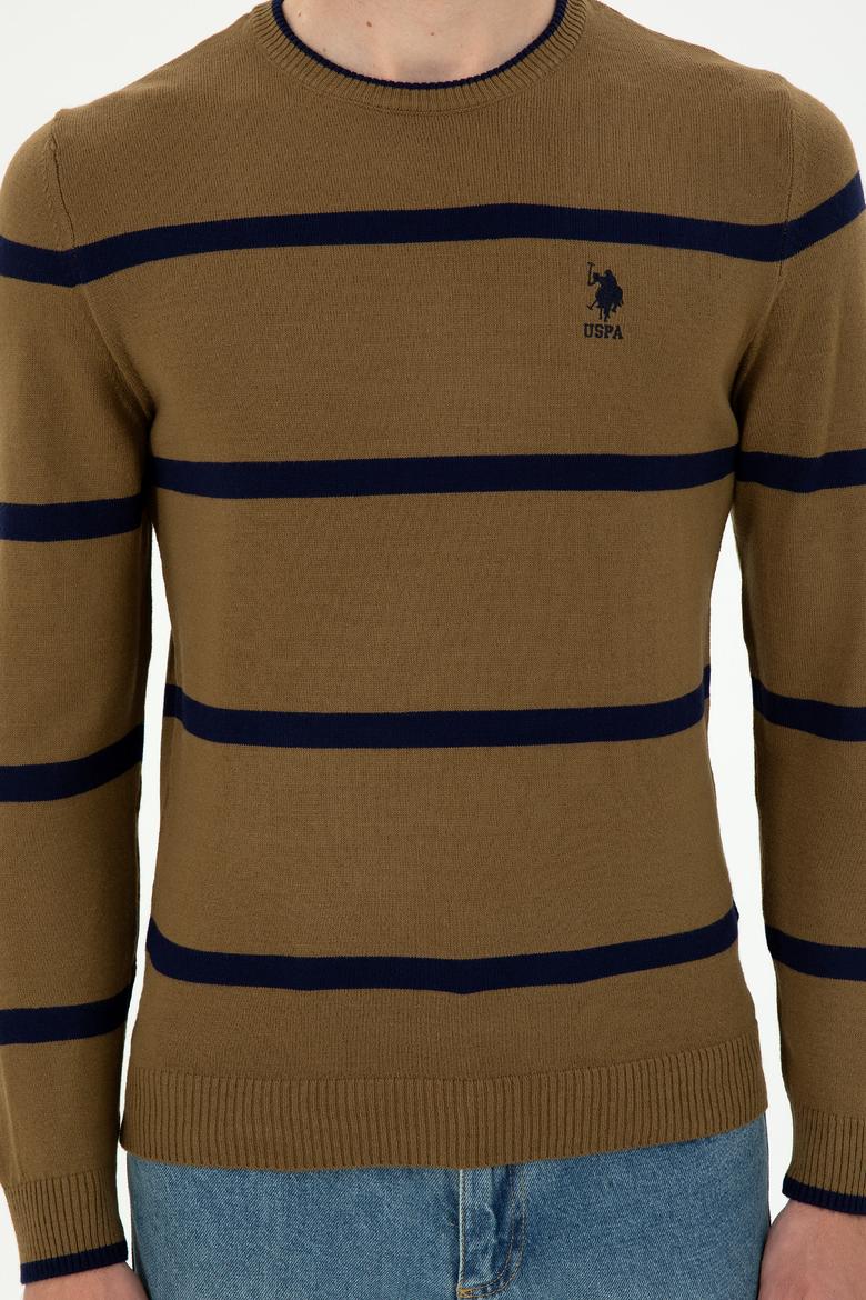 Erkek Haki Bisiklet Yaka Kazak - 50297039007