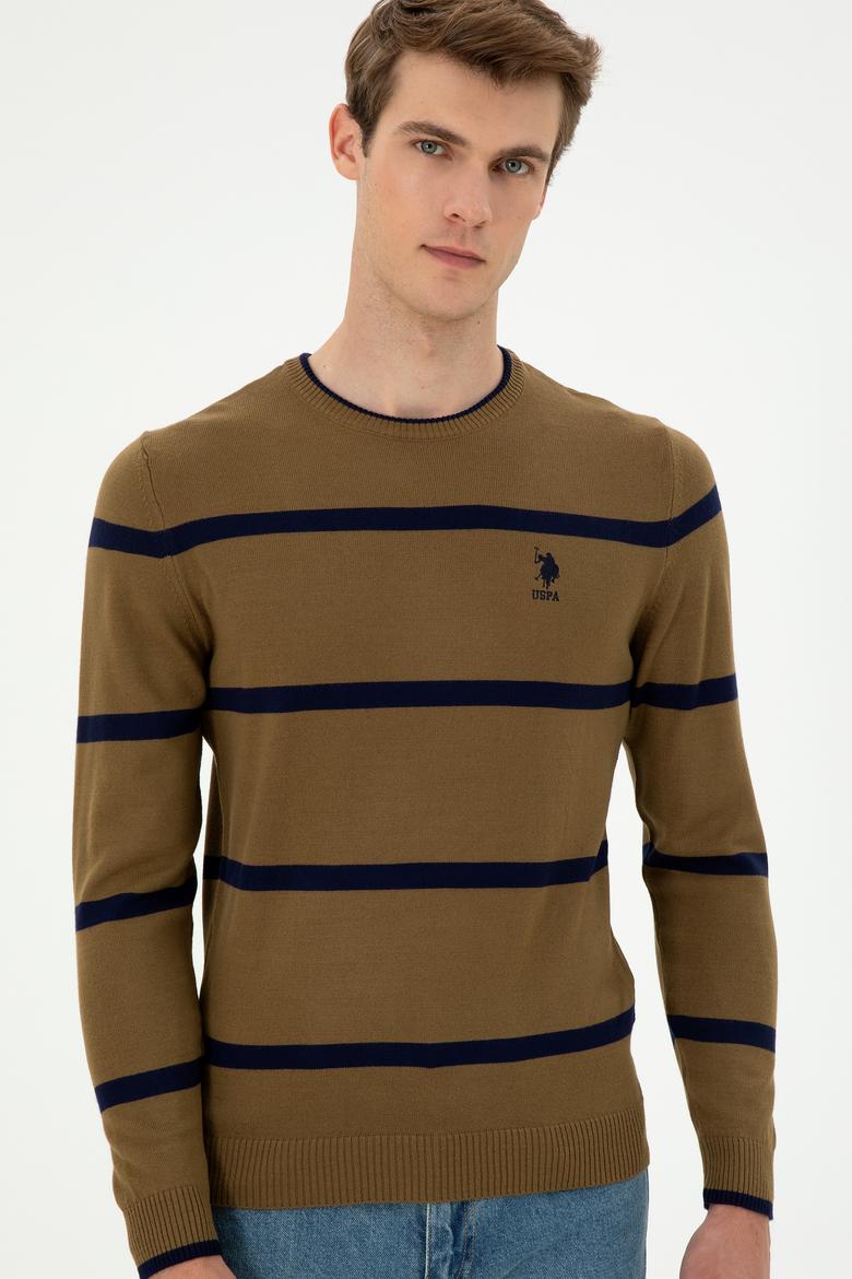 Erkek Haki Bisiklet Yaka Kazak - 50297039007