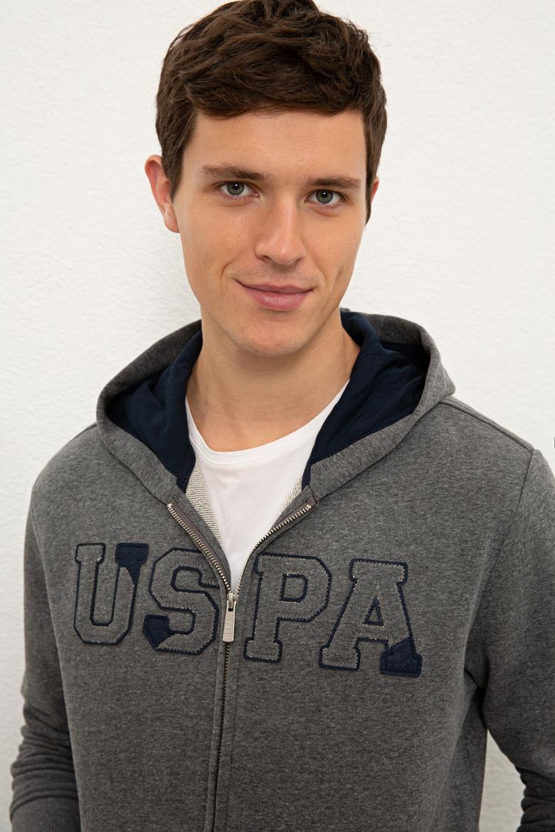 Erkek Antrasit Melanj Örme Hırka - 50225494053