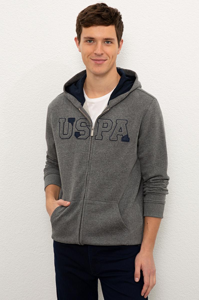 Erkek Antrasit Melanj Örme Hırka