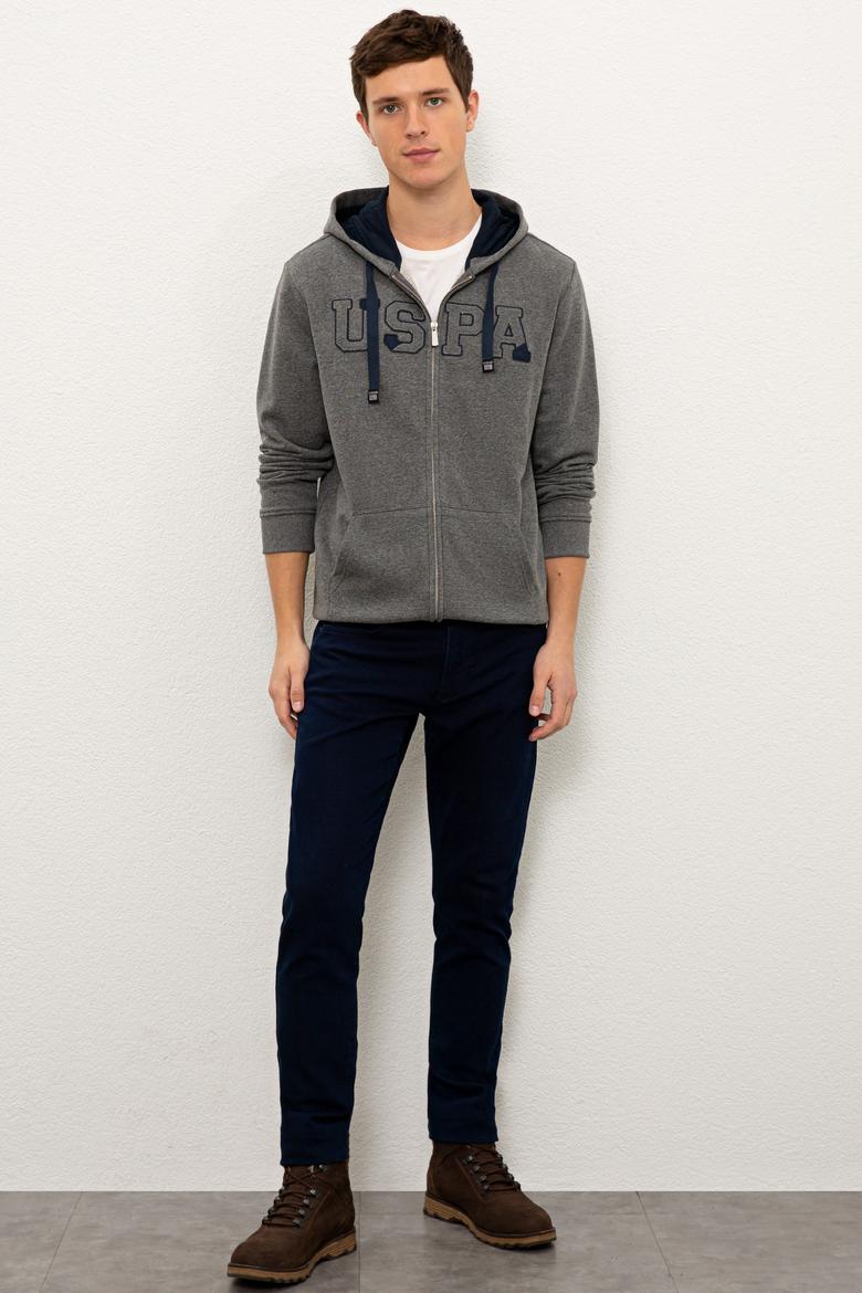 Erkek Antrasit Melanj Örme Hırka - 50225494053