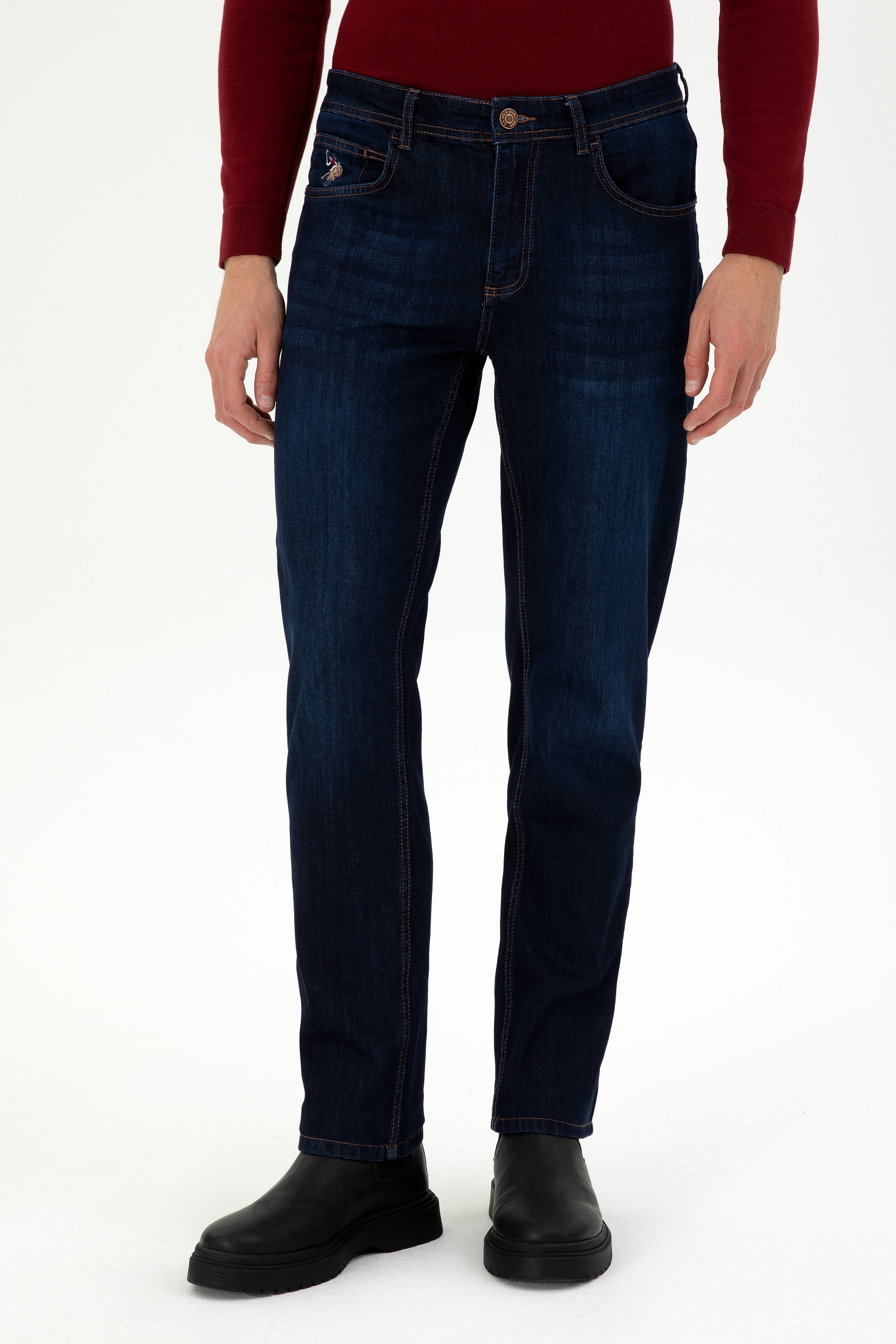 Erkek Koyu Mavi Jean Pantolon