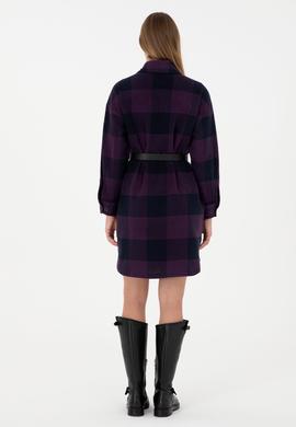 Kadın Lacivert Mini Boy Dokuma Elbise - 50292245012