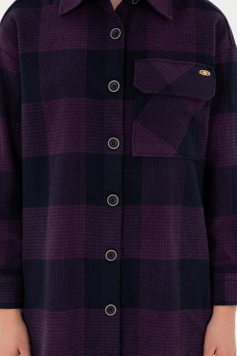 Kadın Lacivert Mini Boy Dokuma Elbise - 50292245012