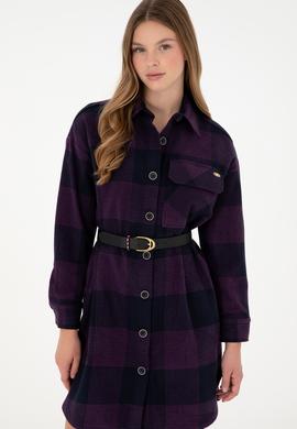 Kadın Lacivert Mini Boy Dokuma Elbise - 50292245012