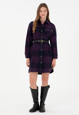 Kadın Lacivert Mini Boy Dokuma Elbise - 50292245012