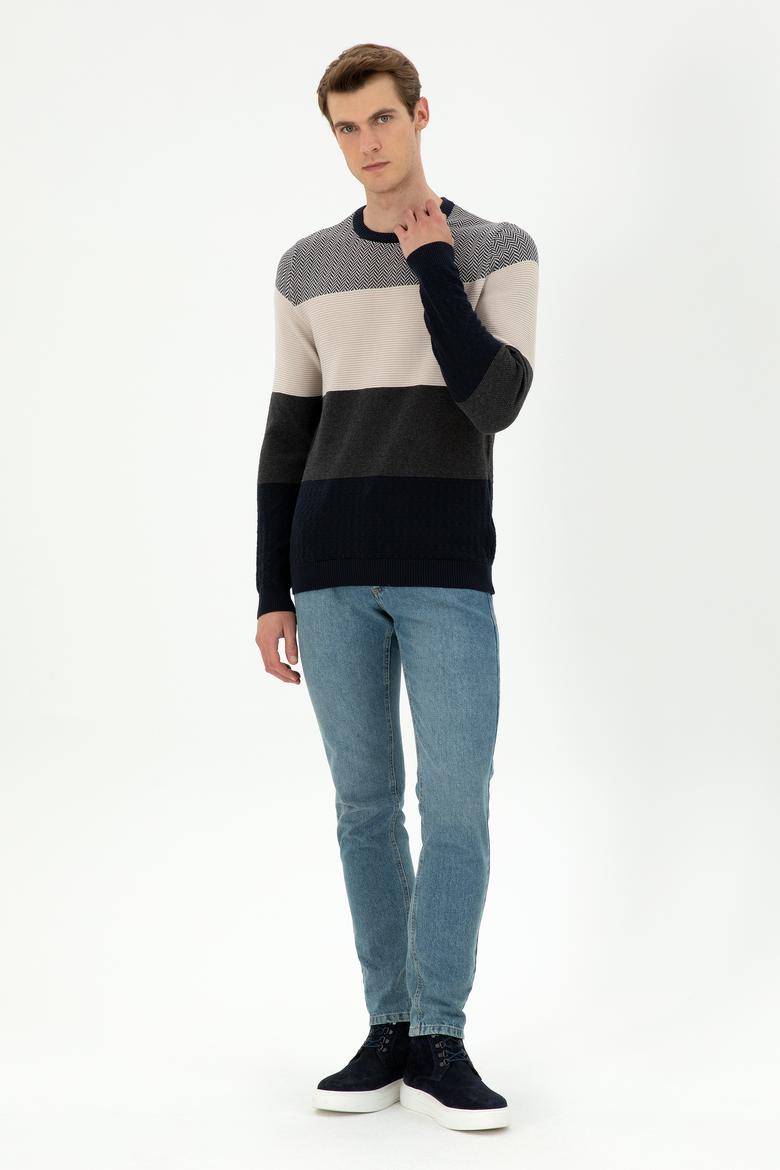 Erkek Lacivert Kazak - 50292867017