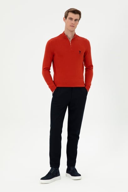 Erkek Carrot Fit Lacivert Kanvas Pantolon