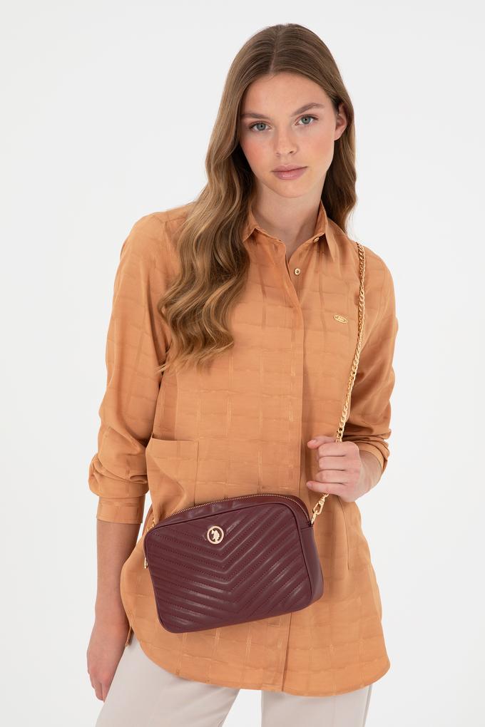 Kadın Bordo Zincir Askılı Çapraz Çanta