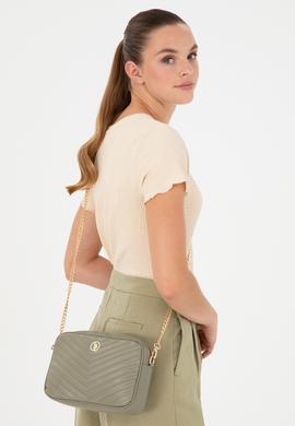 Kadın Haki Zincir Askılı Çapraz Çanta - 50300327004