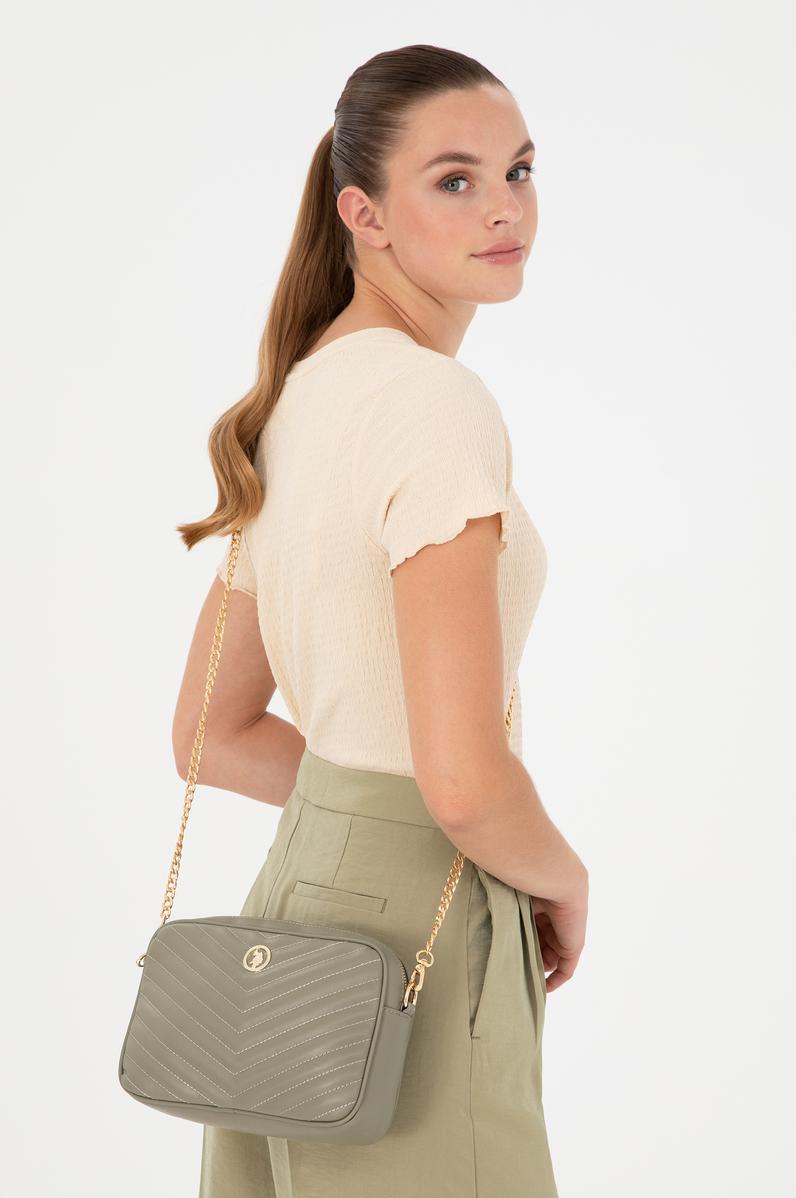 Kadın Haki Zincir Askılı Çapraz Çanta
