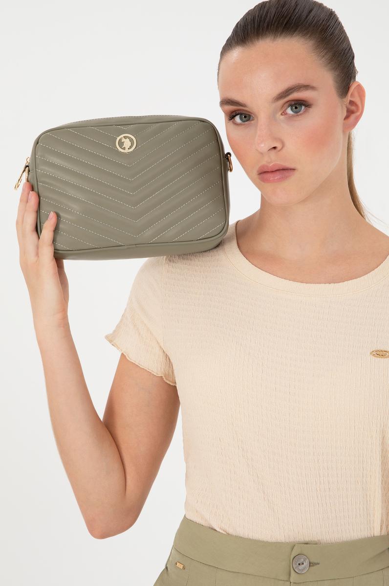 Kadın Haki Zincir Askılı Çapraz Çanta