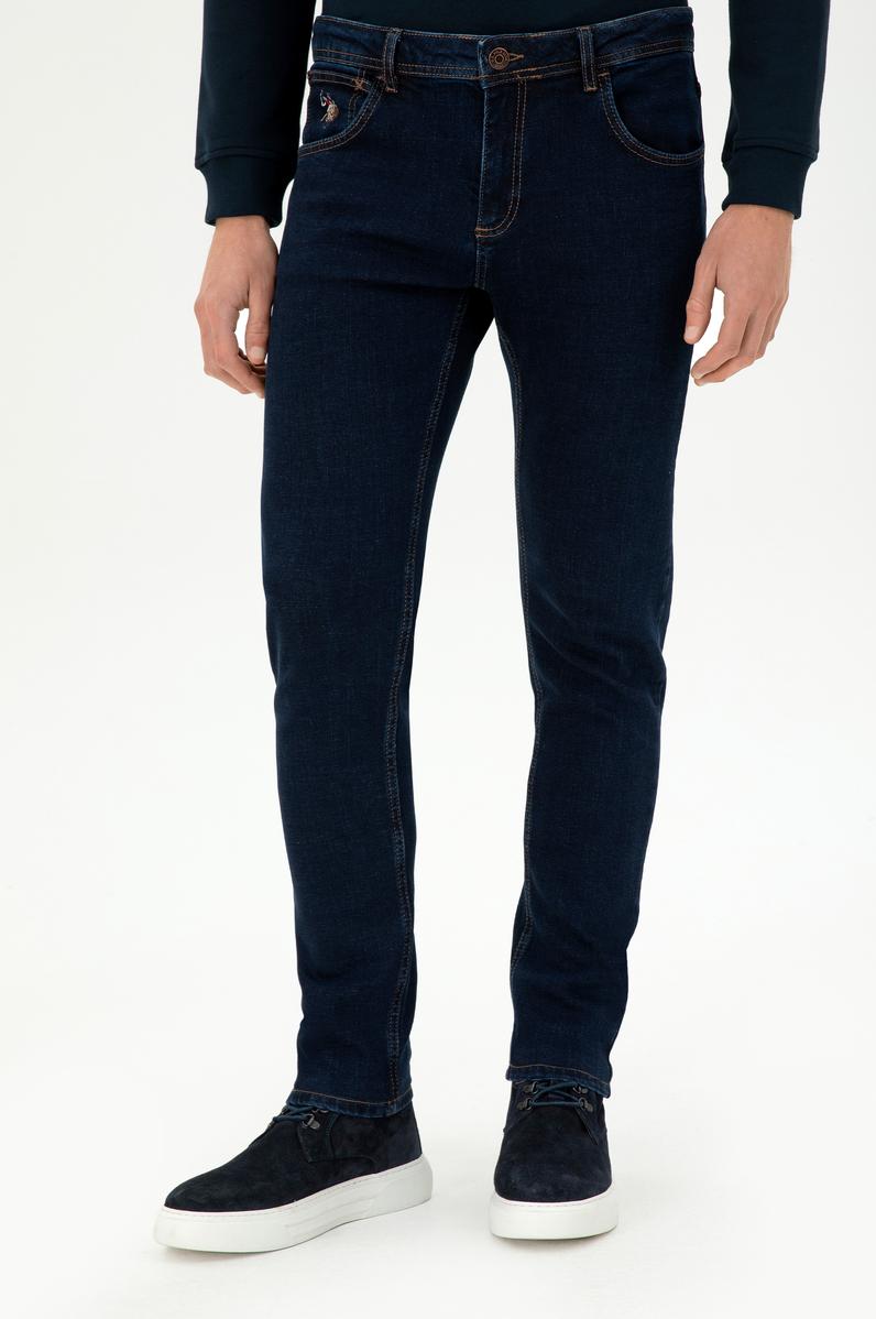 Erkek Eflatun Jean Pantolon